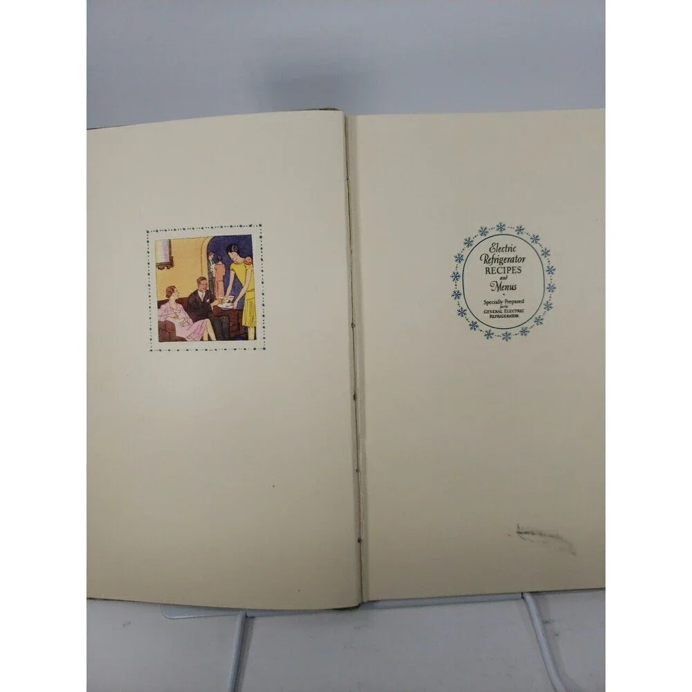 Electric Refrigerator Recipes and Menus Cookbook 1928 General Electric GE
